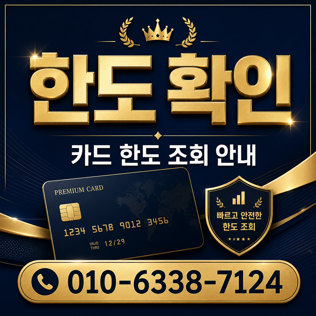 신용카드 한도 확인