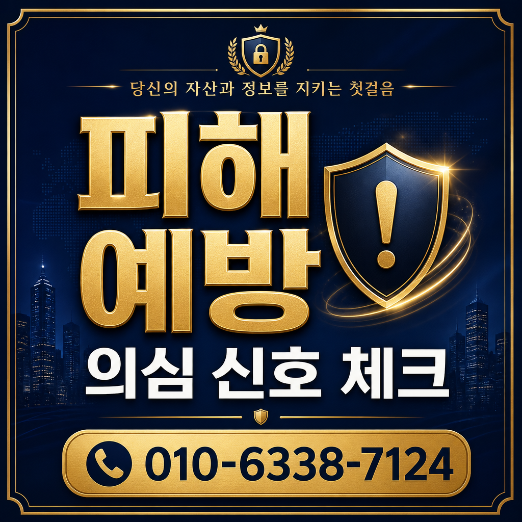 피해 예방 주의사항